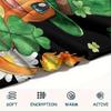 1Pc Orange Lucky Pokemon Print Flannel Blanket, High quality Comfortable for All Seasons, Home Decor, Warmth and Comfort, Perfect for Christmas Gifts