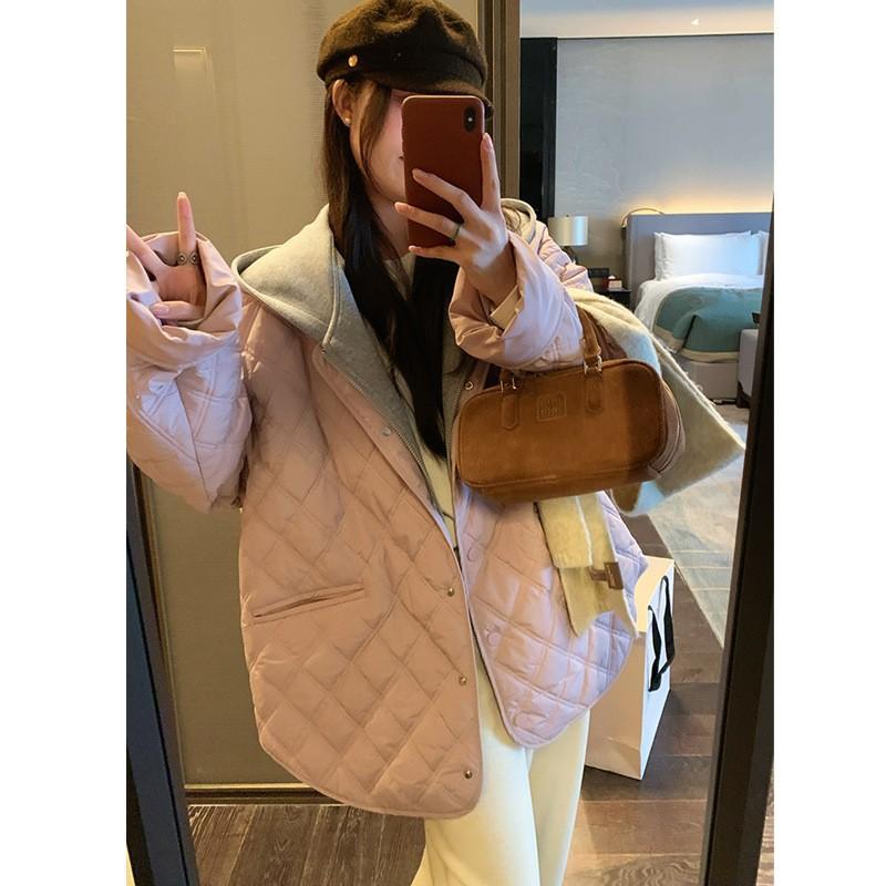 Осенне-зимний продукт Повседневный женский топ-куртка с круглым вырезом свободного кроя с длинными рукавами и капюшоном XS розовый 3620₽