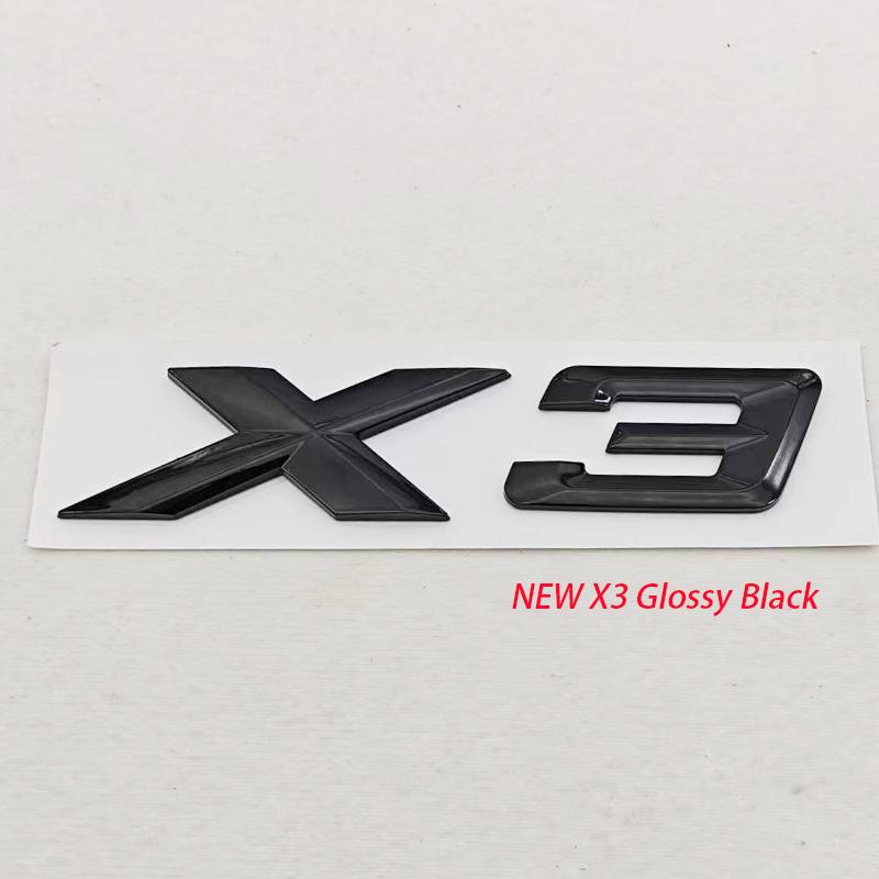 NEW 3D ABS Car Styling Logo X3 X5 Rear Trunk Badge Sticker Emblem Decals For BMW X3 X5 Auto Tail Accessories Ue2