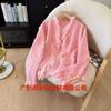 2026 Womens Elegant Tweed-Style Fringe Blazer Jacket Slim Fit Short Coat In Solid Colors