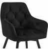 Jork360 Chair - Black Velvet / Black Legs X 2