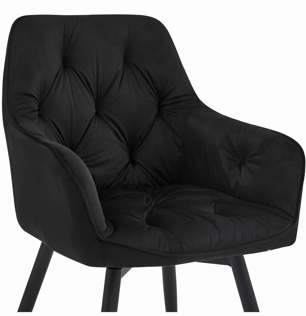 Jork360 Chair - Black Velvet / Black Legs X 2