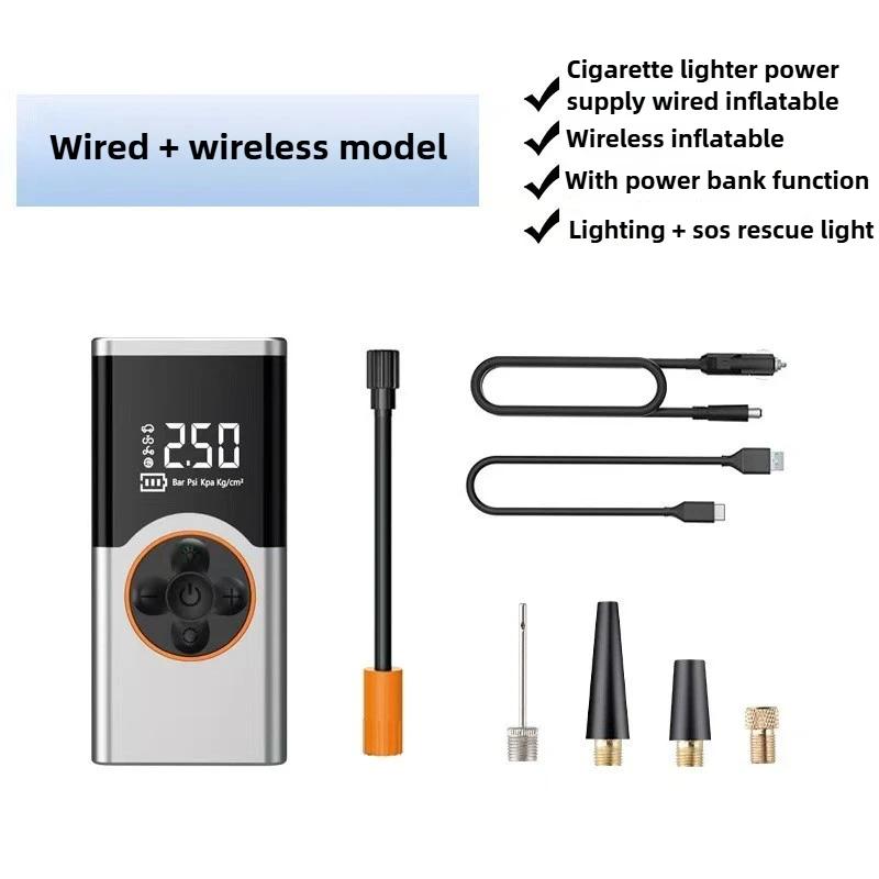 

100W Portable Car Wireless Air Pump Portable Car Mini Multi-function Tire Pump Automatic High Pressure Air Pump Fast Charge