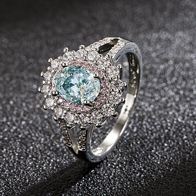 Sace Gems Klasický zirkonový prsten ze slitiny mědi, dámské šperky, svatební dárek pro párty