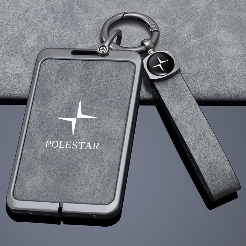 Polestar 4 Card Key Case Cover: Metal Shell with Buckle for Men and Women