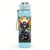 1PC Winged Butterfly Lady Art 750ml Color Plastic Sports Water Bottle Leakproof Flip Straw Lid For Sports Office Home Use