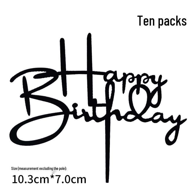 50-Pack Acrylic 'Happy Birthday' Cake Toppers - Popular Party Decorations with Free Shipping