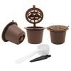 1/3Pcs Reusable Refillable for Nespresso Coffee Capsule With 1PC Plastic Spoon Filter Pod For Original Line Filters