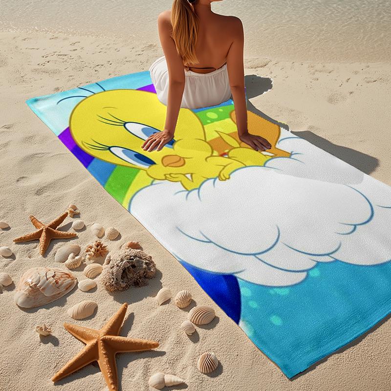 Yellow Bird Beach Towel, Super Soft Microfiber, Gift for Her/Him, Birthday, for Pool, Beach, Travel, Home Decor Fan gifts