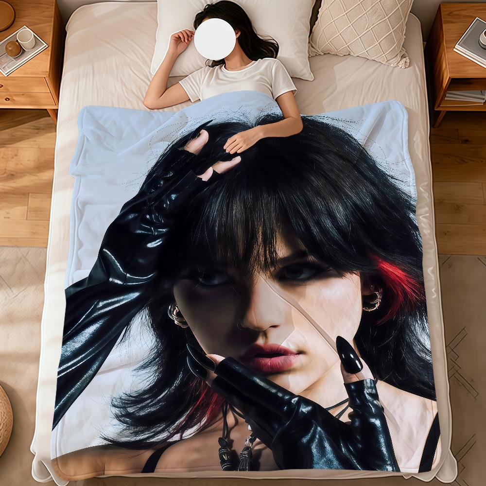 

Singer m-Maggie Lindemann I Feel Everything soft warm plush blanket dorm sofa living room hogar bedroom gift nap home Flannel 75x90cm