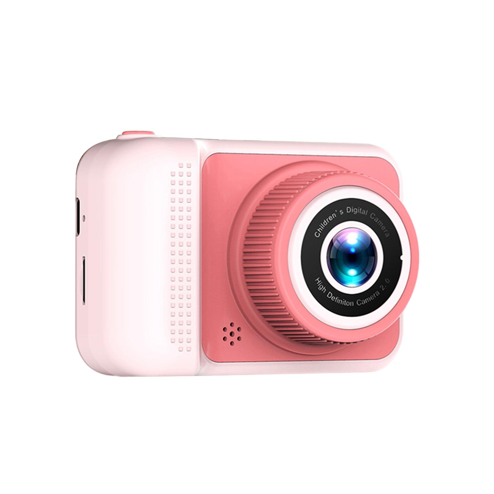 

1080P Digital Camera 20MP Kids Camera Cute Children Camera Cartoon Kids Selfie Camera for Boys And Girls 4X Digital Pink