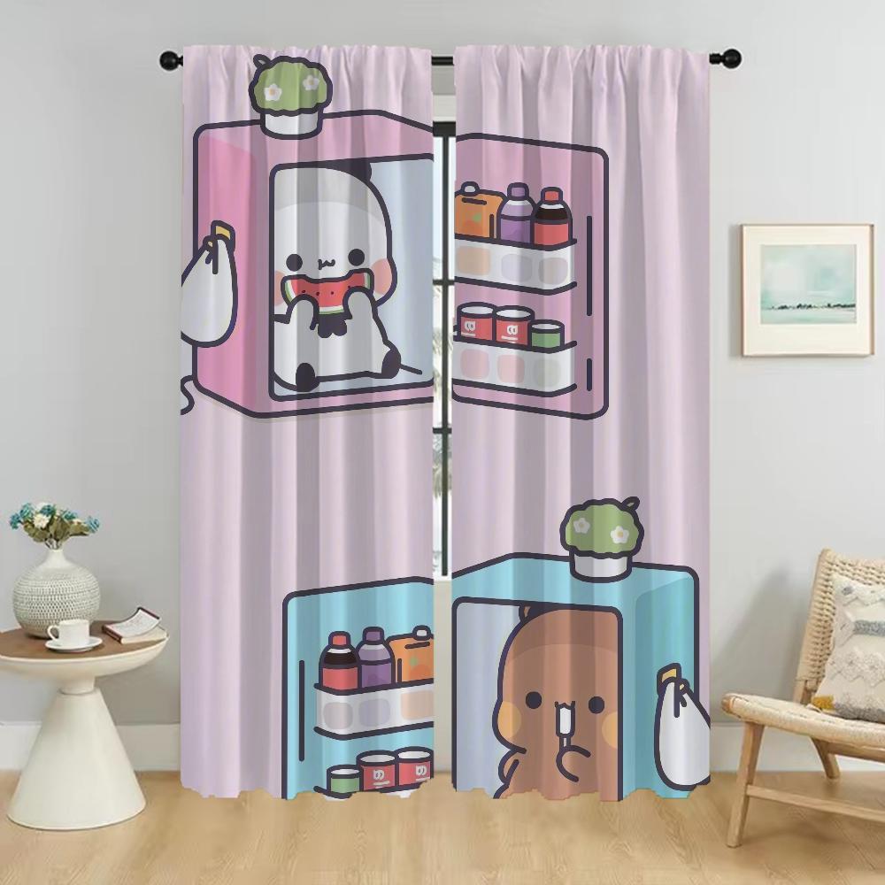 

Шторы Bubu и Dudu от комаров, 2 шт., оконные шторы для комнаты, 2 панели, шторы для домашнего интерьера, перегородки для гостиной W50xH70cmx2pcs-CL