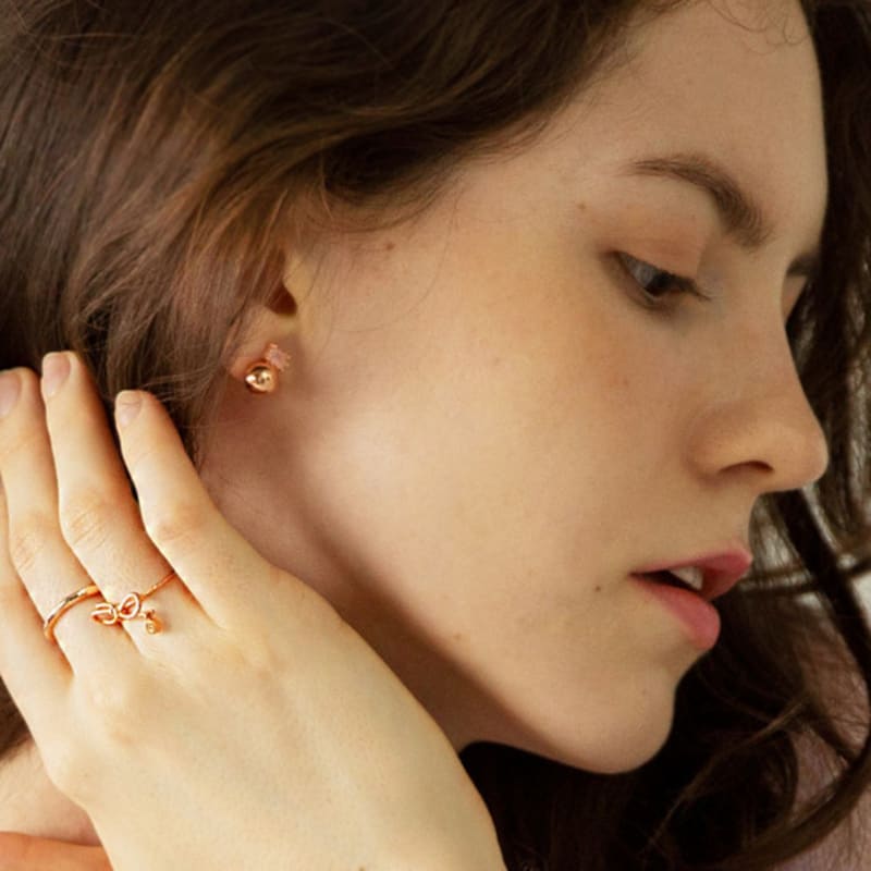 ZOENA silver ribbon ring