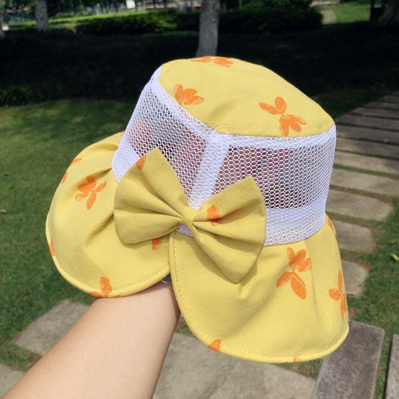 Children's Sunshade Mesh Top Hat Women's UV Resistant Folding Summer Sunshade Hat Women's Princess Sun Hat Brim