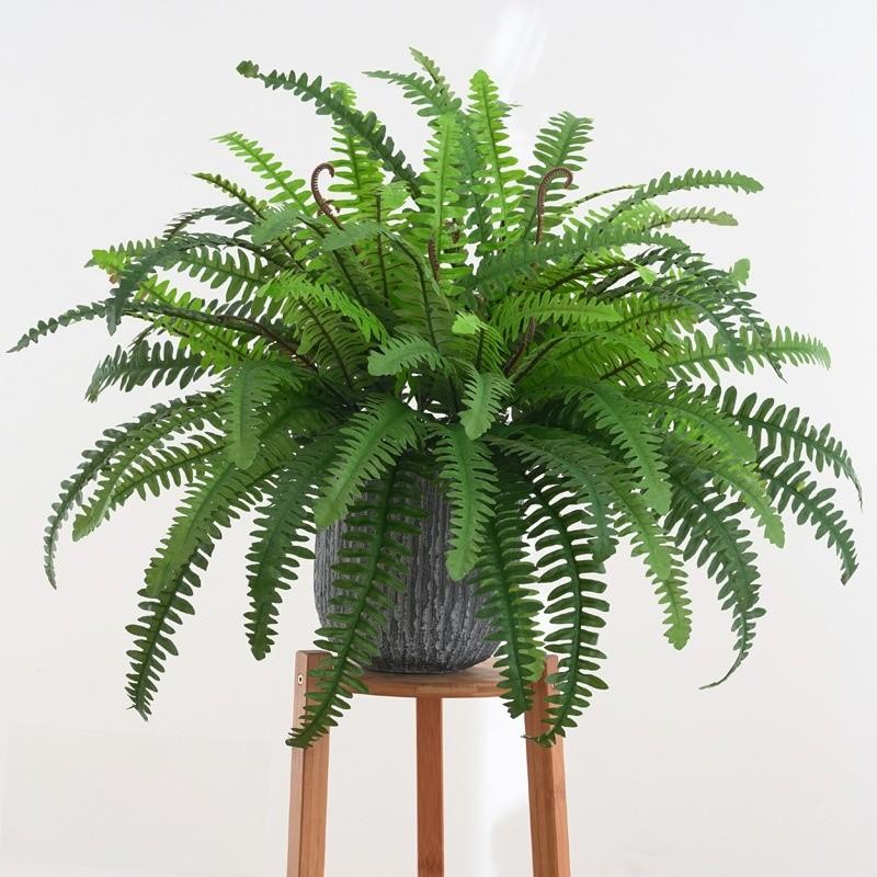 Fake Nephrolepis Cordifolia Plant Wall Decor With Multi Leaf Design For Event Decoration And Interior Use