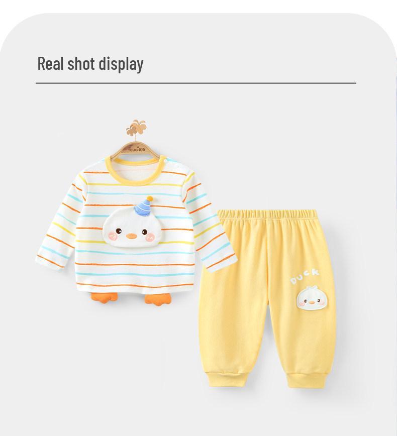 Conjunto de Dos Piezas para Bebé Youqi Primavera y Otoño Sudadera con Capucha y Pantalones de Chándal para Exteriores