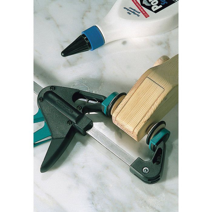 Serre-joints à une main EHZ 40-110 - WOLFCRAFT - idéal pour modélisme - acier noir gris vert