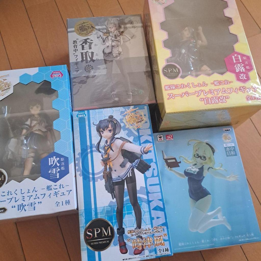 [Б/У] 5 фигурок Kantai Collection: Катори, Фубуки, Токицукадзэ, Сирацую Кай