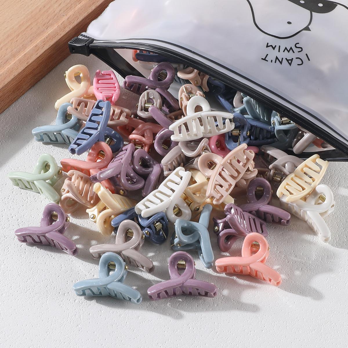 

20 шт. маленькие полые заколки-крабики для женщин и девочек, мини-заколки-крабы, 1 дюйм, сладкие заколки для волос с конским хвостом, аксессуары для волос для девочек