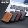 Baellerry Men's Short Wallet Vintage Fashion Notecase Horizontal Billfold Zipper Coin Purse Pu Leather Card Holder