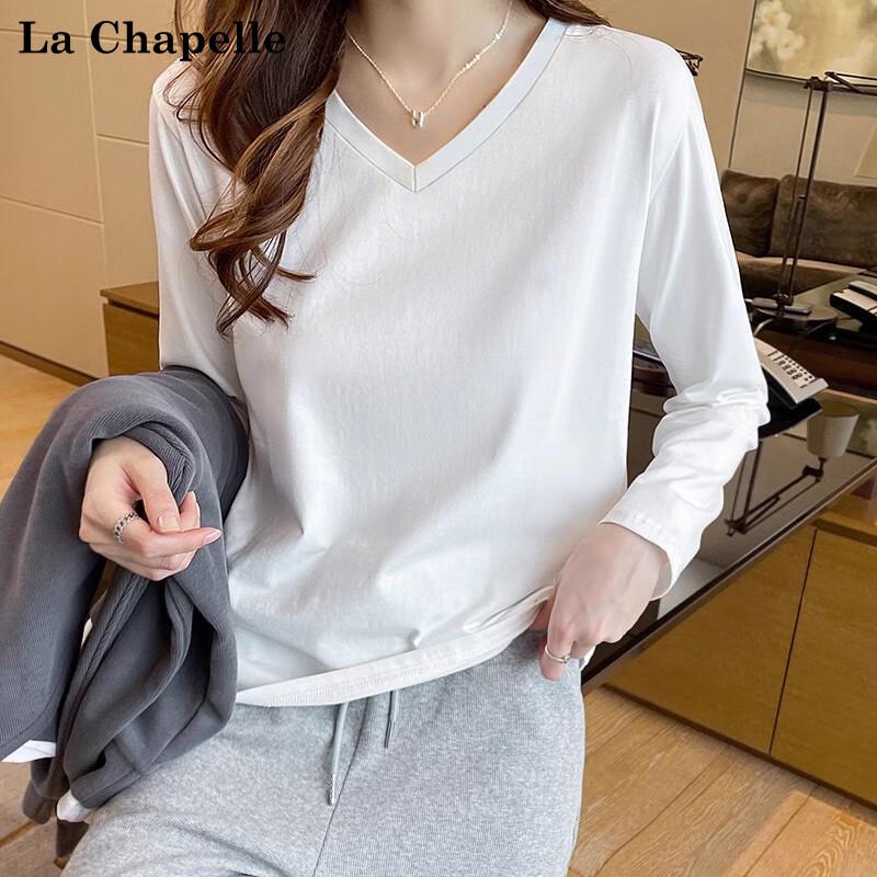 La Chapelle Women s V-Neck Long Sleeve Base Layer Tee M