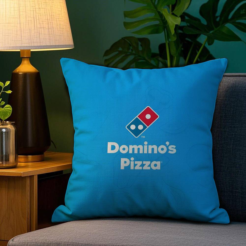 

Food Anime D-Domino s Pizza Pillow Case Plush Fabric Soft Double Sided Print Home Sofa High Quality Cushion Cover Throw 12x12Inch