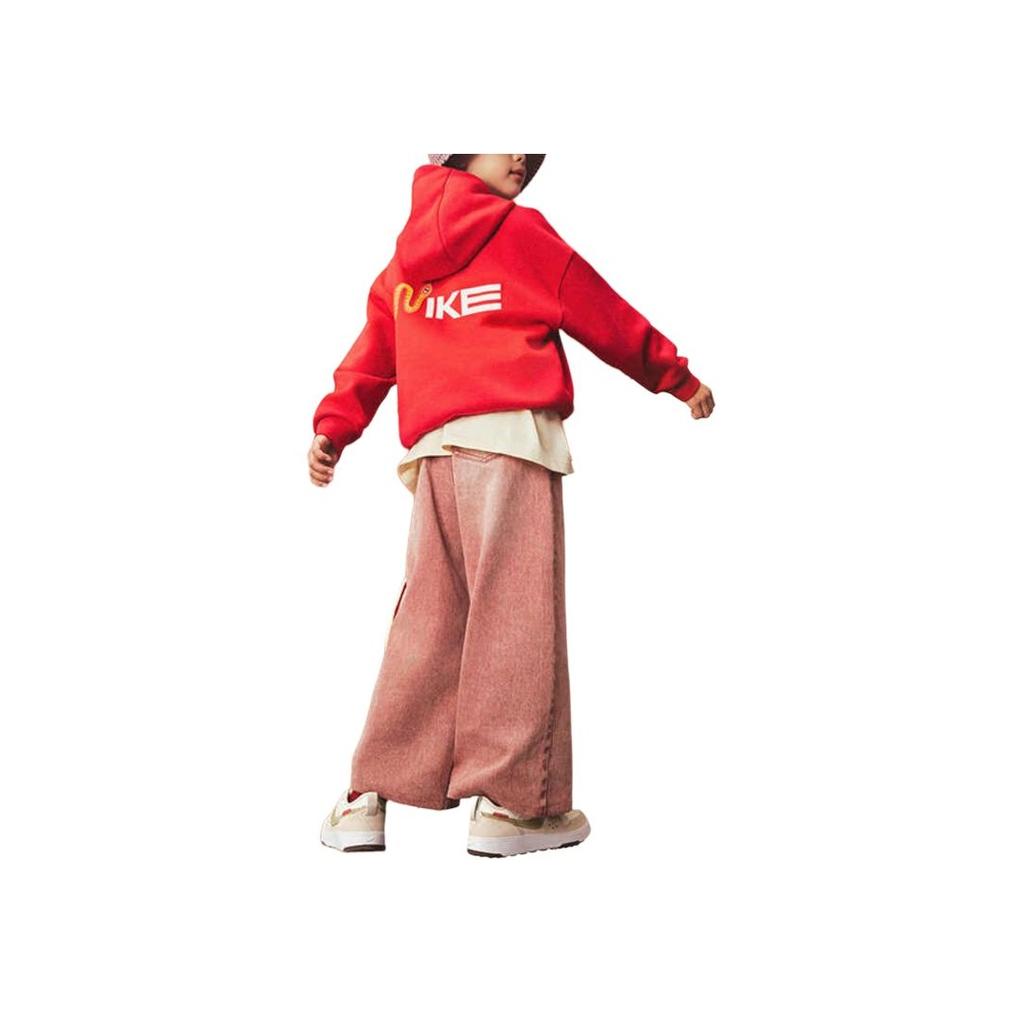 Nike Sportswear Club Snake Welcome Series Hooded Pullover Fleece Long Sleeve Kids Tops University-Red HV8956657