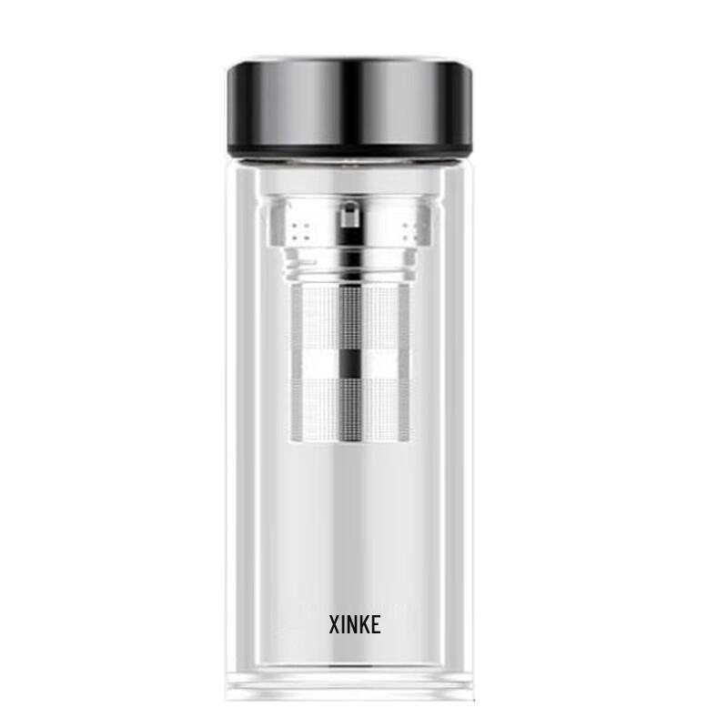 Xinke 350ML Double-Layer Glass Tea Infuser with Smart Temp Display