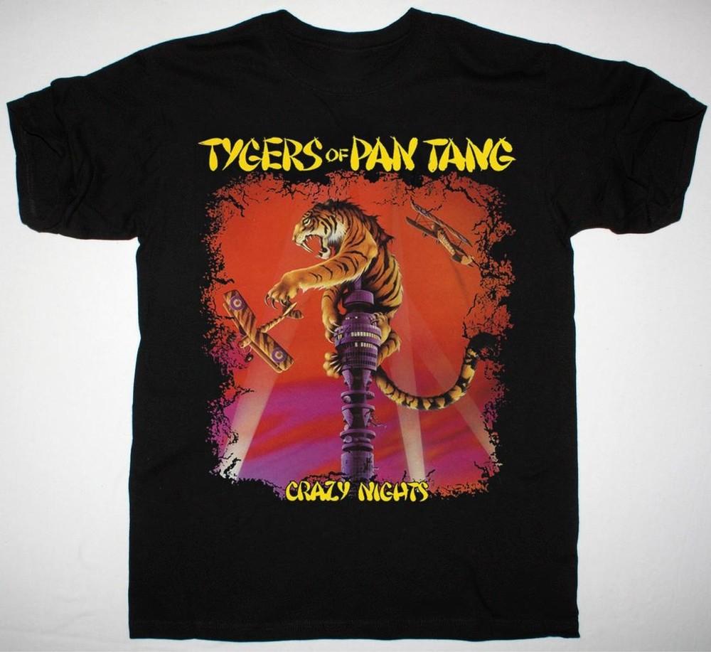 TYGERS OF PAN TANG Crazy Nights 1981 Black S-2345XL Unisex T-Shirt Unisex T-Shirt XXXXL