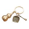 Practical Sturdy Brass Gourd Keychain With Hollow Designs Easy To Use Portable for Keys or As Bag Accent Accessory