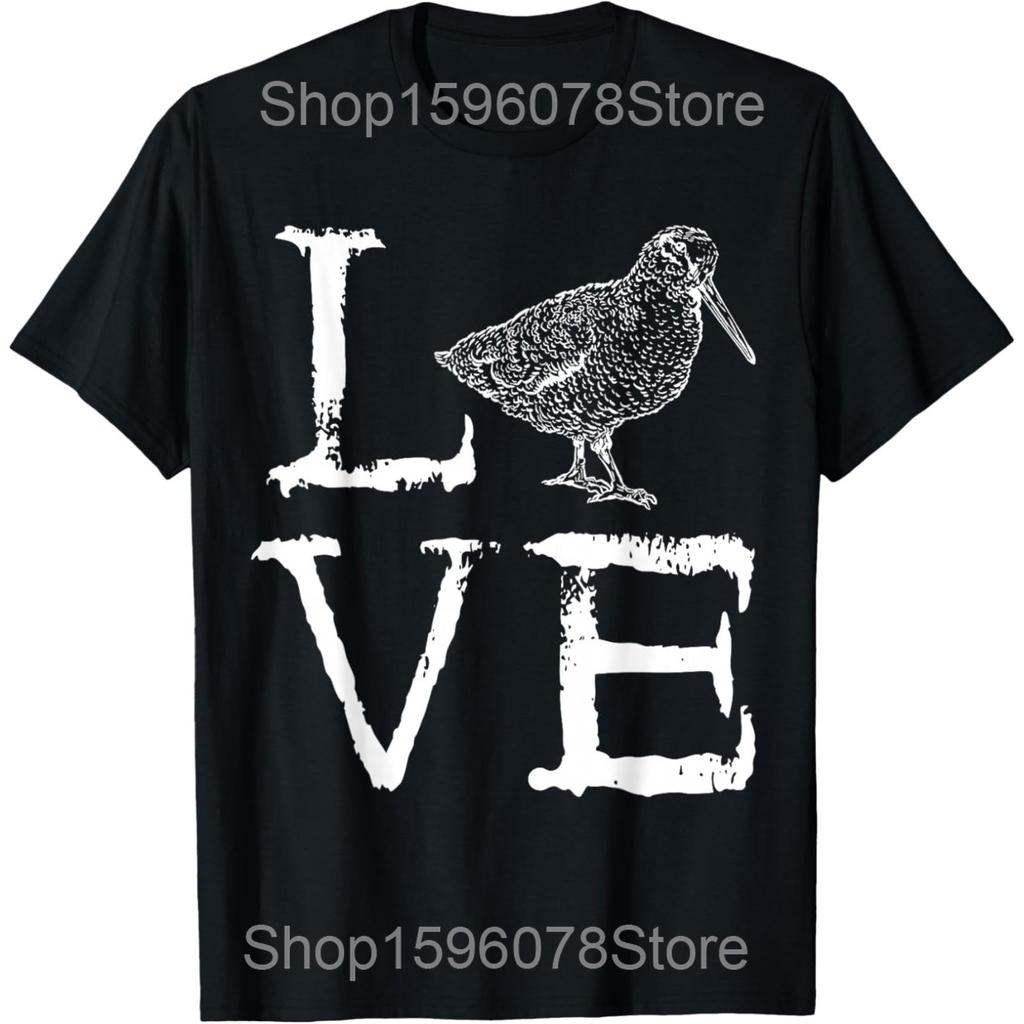 Woodcock Bird Vintage Sunset Woodcock Hunting T Shirts Men Women Pure Cotton Humor Tee Shirt Short Sleeve Unisex Loose Clothing