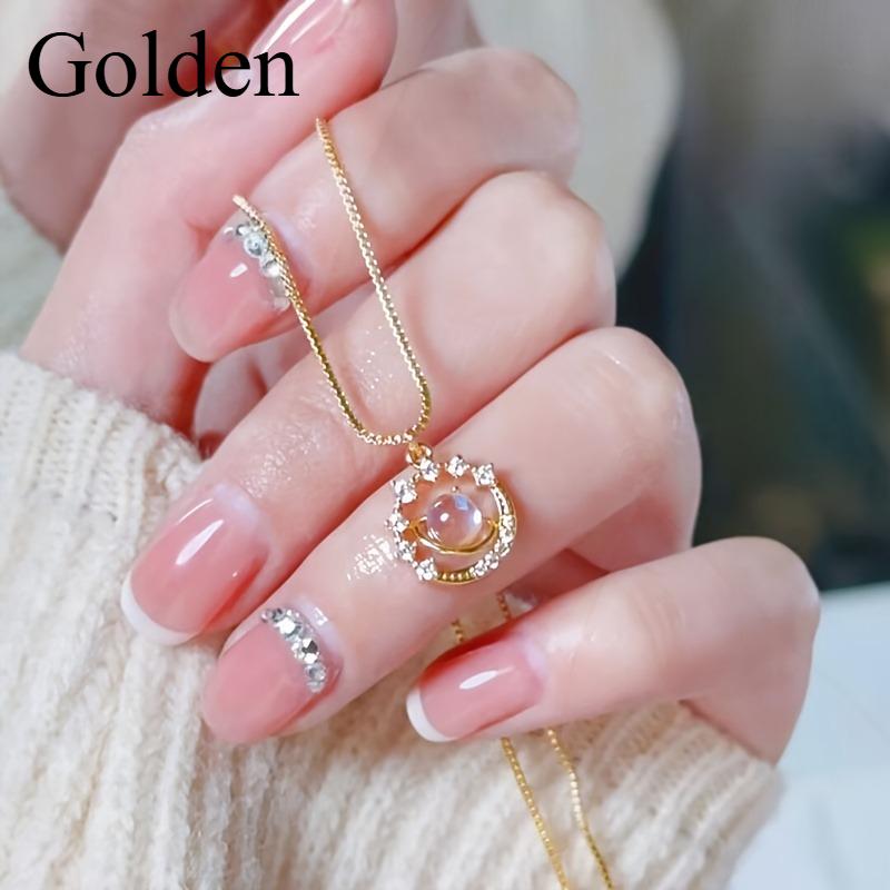 

1pc Sparkling Space Design Necklace, Daily Date Wear, Gift Giving, Valentine s Day Gift, High-end Sense, Versatile Fashion, Eye-catching