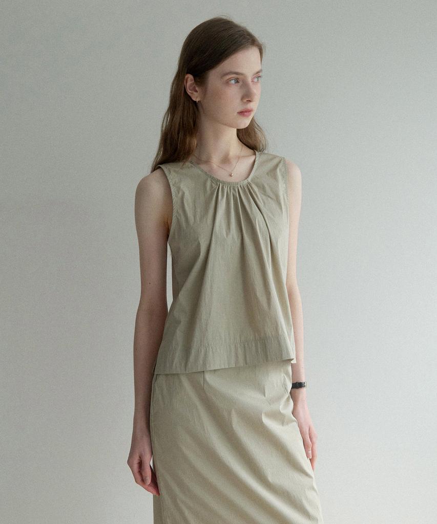 LENAV Sue Sleeveless Blouse (Khaki)