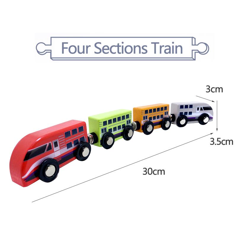 Hot Train Kit Magnetic Toy Car Childrens Track Accessories Manual Sliding Puzzle Wooden Compatible With Various Track Gift W10