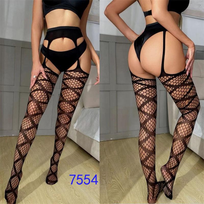 Sexy Suspenders Mesh Stockings Fishnet Eye Women's Bottoming Pantyhose