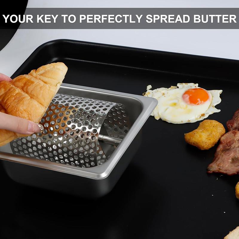 Butter Wheel For Evenly Spread Stainless Steel Melted Dispenser Roller Kitchen Gadgets American Burger Tool Baking Pastry Tool