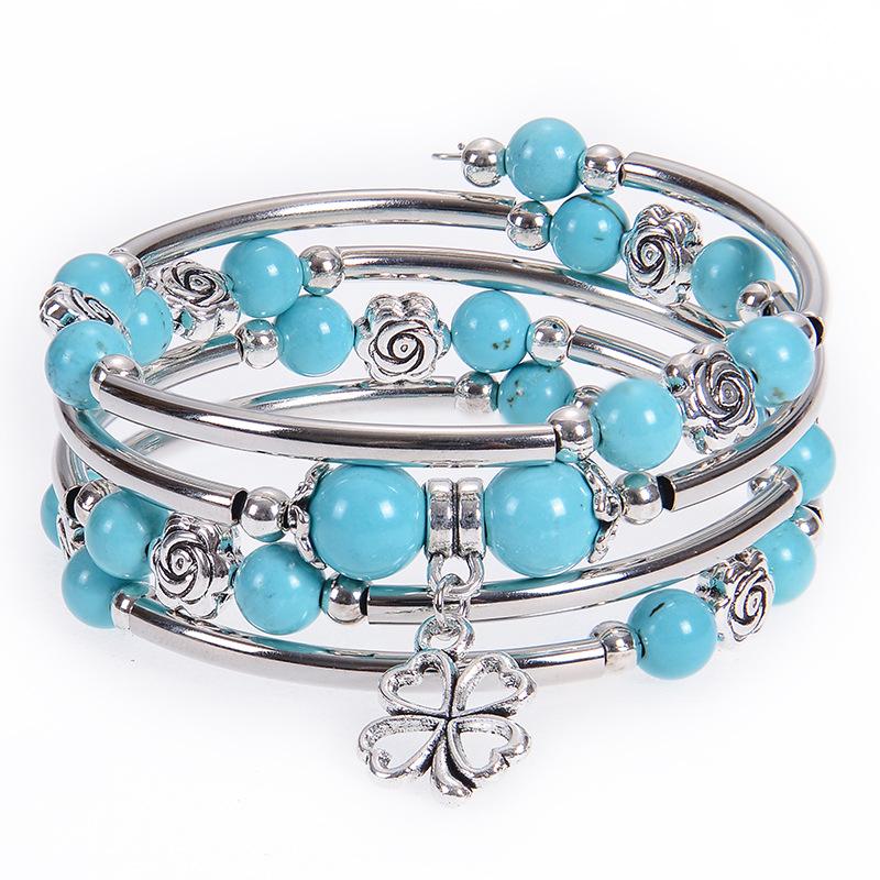 JYL TS Bracelet Love  Projection Beads Shares 100 Languages of Affection turquoise