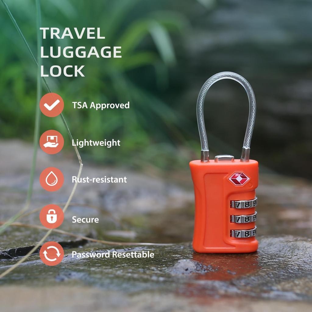 TSA-Approved Travel and Gym Suitcase Padlock with Password