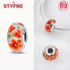 Copper Metal Colorful Flower Series Murano Glass Bead Components Luxury Charm Bead Component Compatible With Authentic Original Bracelet High Quality