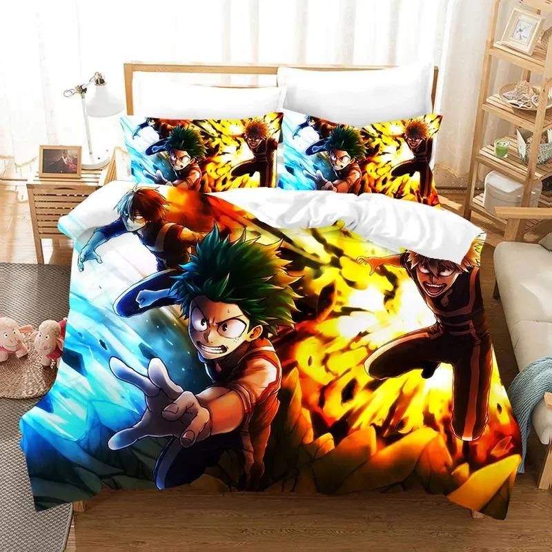 My Hero Academia 3D Printed Duvet Case Pillowcase Bedding Set Twin Full King for Kids Adults Bedroom