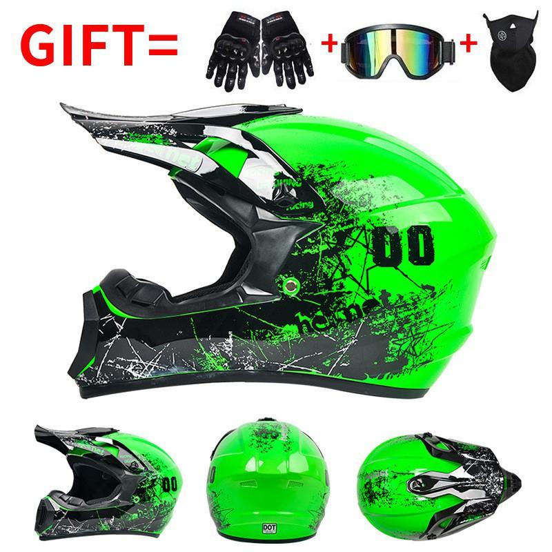 DOT Certified Motorcycle Full Helmet Off-road Mountain Bike Downhill Riding Safety