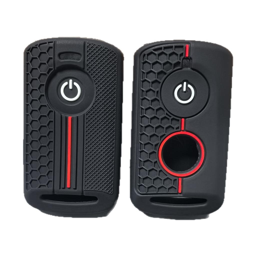 Silicone Key Fob Cover Case For Yamaha Nmax 155 / Nvx 155 / Aerox 155 / Aerox 300, Honeycomb Texture Soft Remote Key Protector