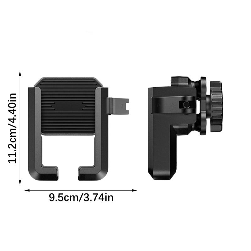 Universal Bike Phone Holder Adjustable 360 Degrees Aluminum Motorcycle Phone Stand for Smooth Photography On Rough Roads