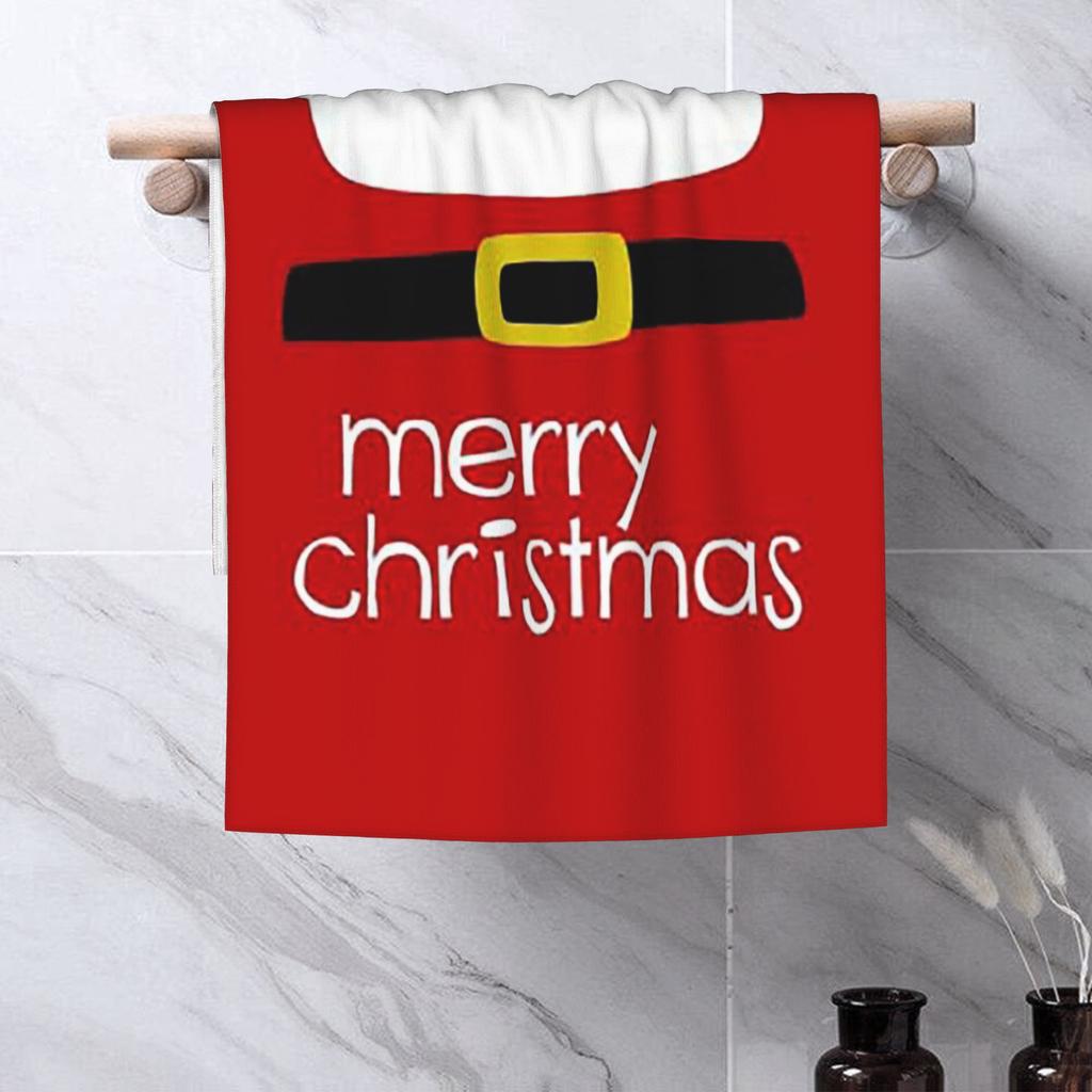 Merry Christmas Santa Claus Soft Face Towel Quick Dry Pool Bath Cotton Towels Absorbent Quick