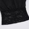 European Elegant Off-Shoulder Lace Patchwork Cropped Top - Slim-Fit Women's Style, Short-Sleeved.