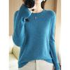 Women's O-Neck Thin Sweaters Solid Color Print Pullovers Fashion Casual  Autumn Winter Long Sleeve Pull Jumper Commuter Knitted Base Shirt