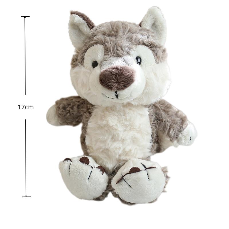 17cm Cute Cartoon Wolf Doll Boy Birthday Children's Day Gift Plush Toys Plushie Stuffed Toys Decoration Christmas Gifts