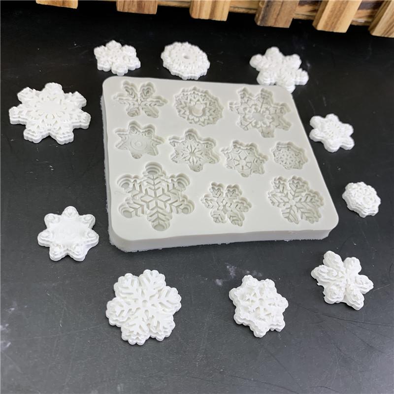 Snowflake Shape Creative Baking Tools Cookie Cake Silicone Tools Baking Accessories Making Cake Tools Kitchen Cake Decor