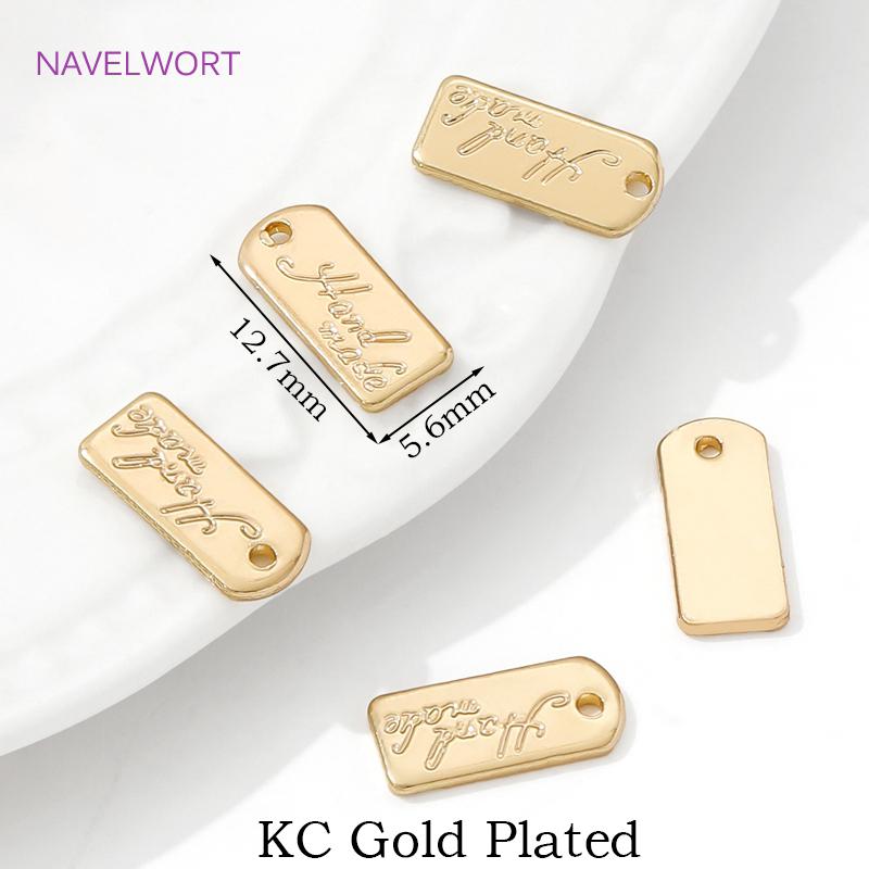 KC Gold Color Small Extension Chain Tag Charms For Jewelry Making,Charms For Jewelry,DIY Bracelet Necklace Making Accessories