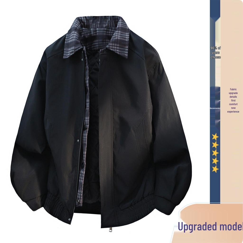 Men's Autumn Winter Thickened Executive Jacket - Old Money Style Warm Cotton Padded Coat